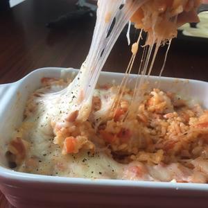 番茄火腿焗饭的做法 步骤6