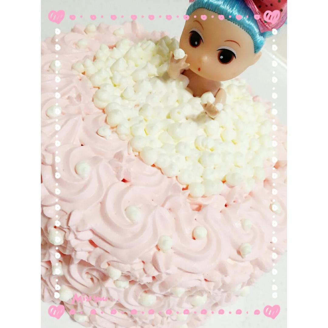 详细步骤制作泡泡浴娃娃蛋糕