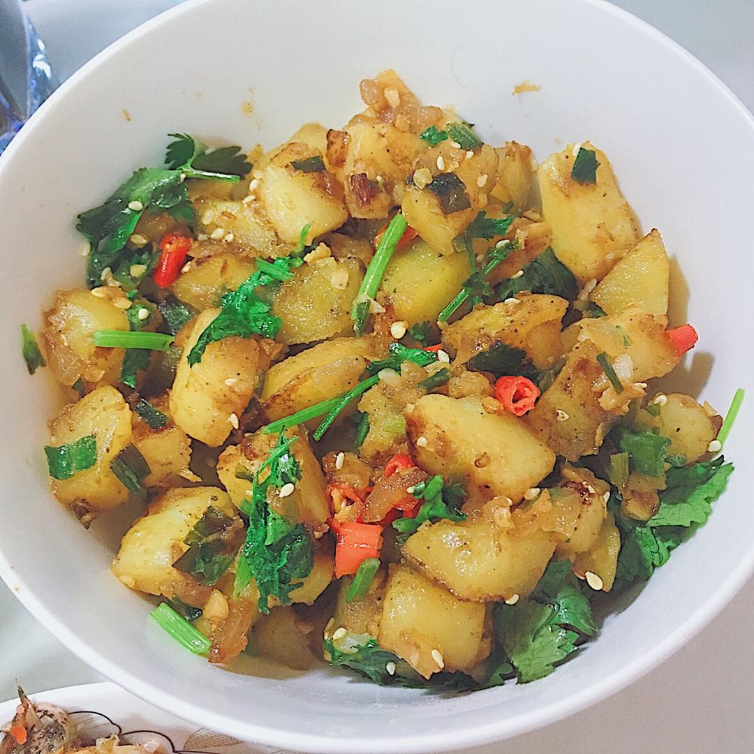 孜然香辣煎小土豆