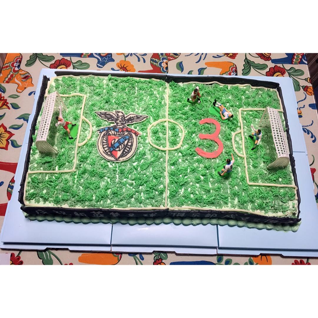 mkokoro做的足球场蛋糕