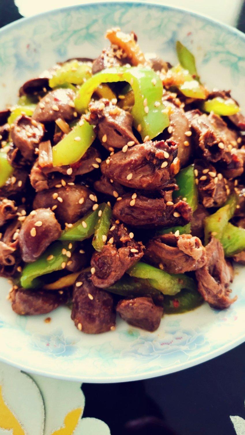 紫玉心晴做的孜然鸡心