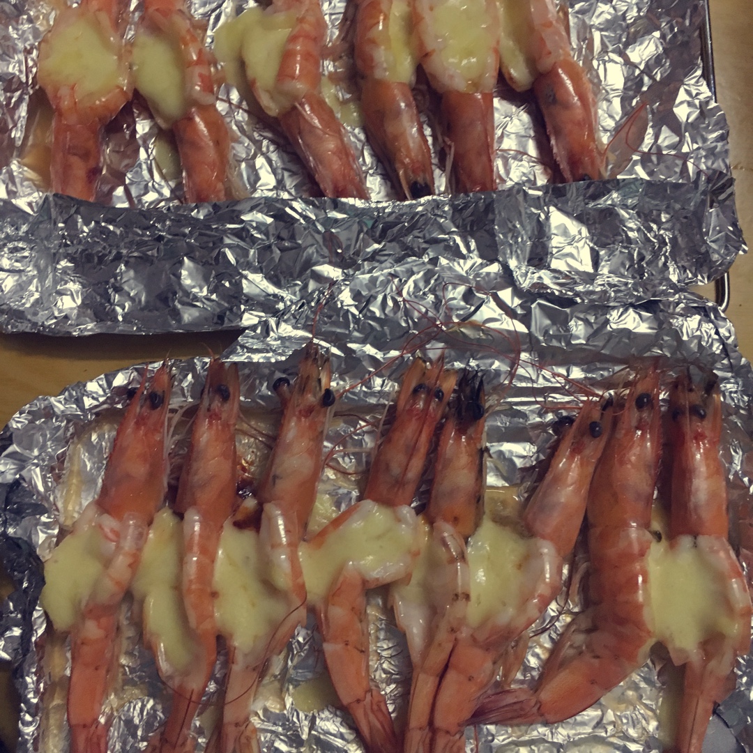 芝士烤虾（无蒜蓉版）