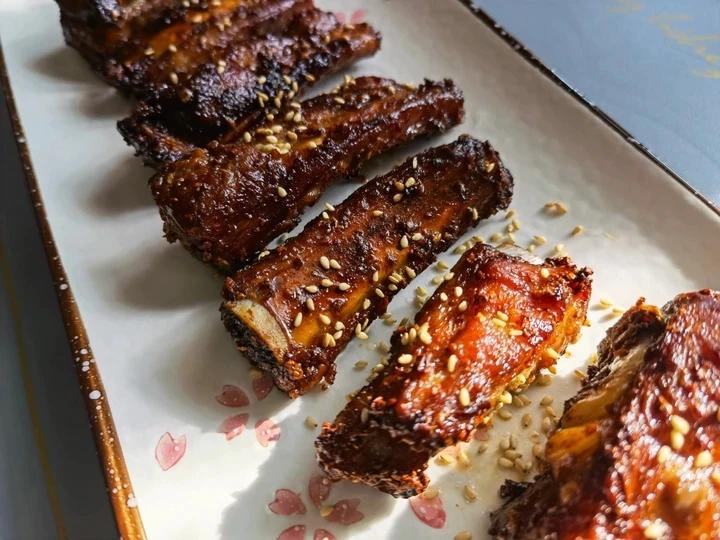 空气炸锅烤蒜香排骨、烤鸡翅