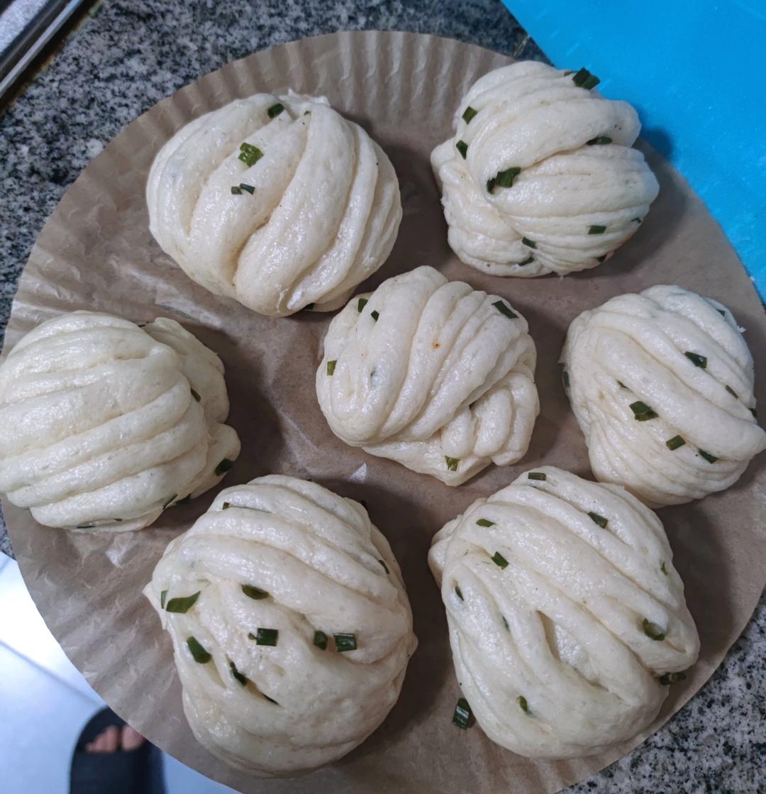 葱油花卷，一根筷子卷出漂亮的造型