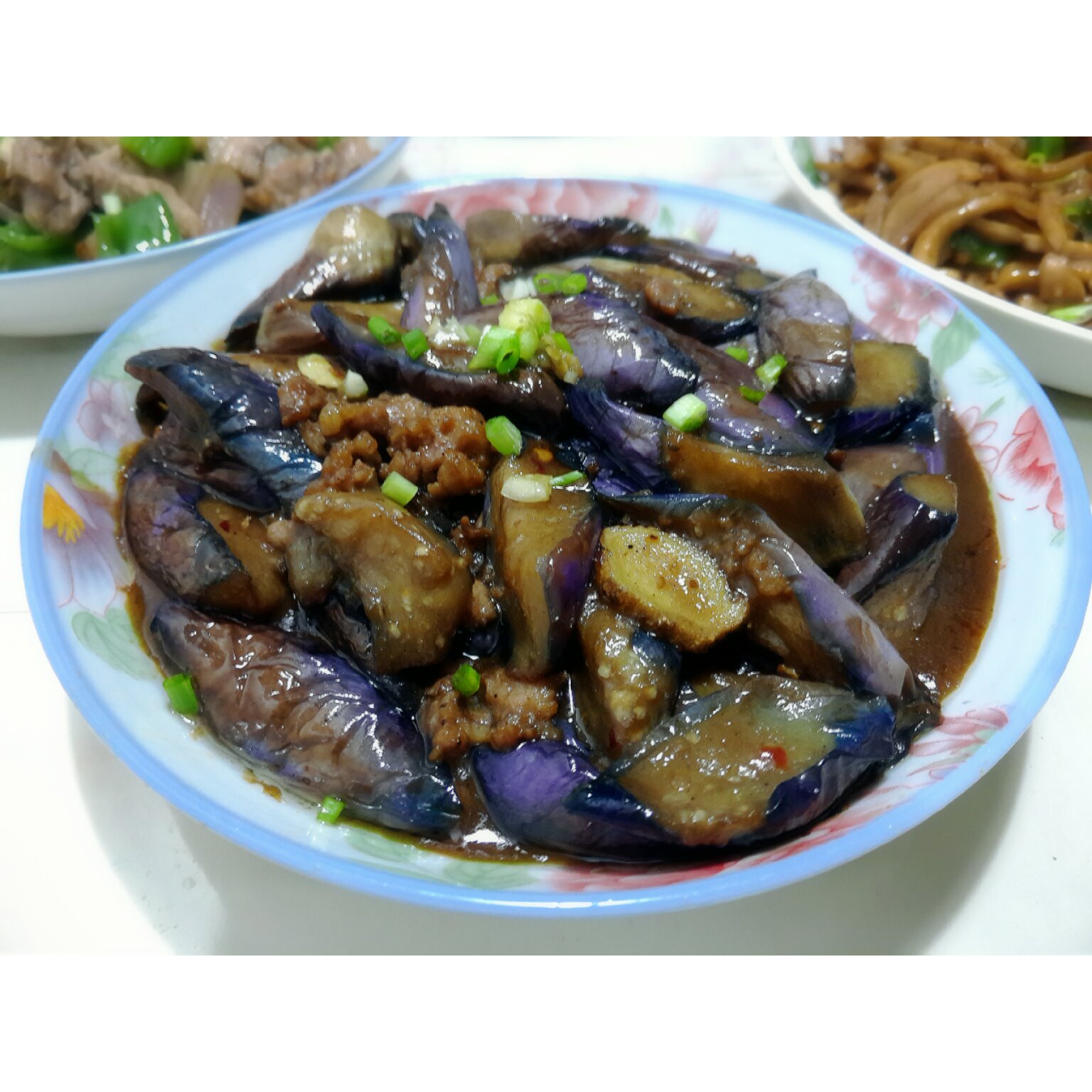 红烧肉沫茄子