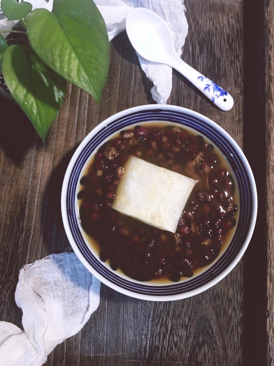 烤年糕红豆汤