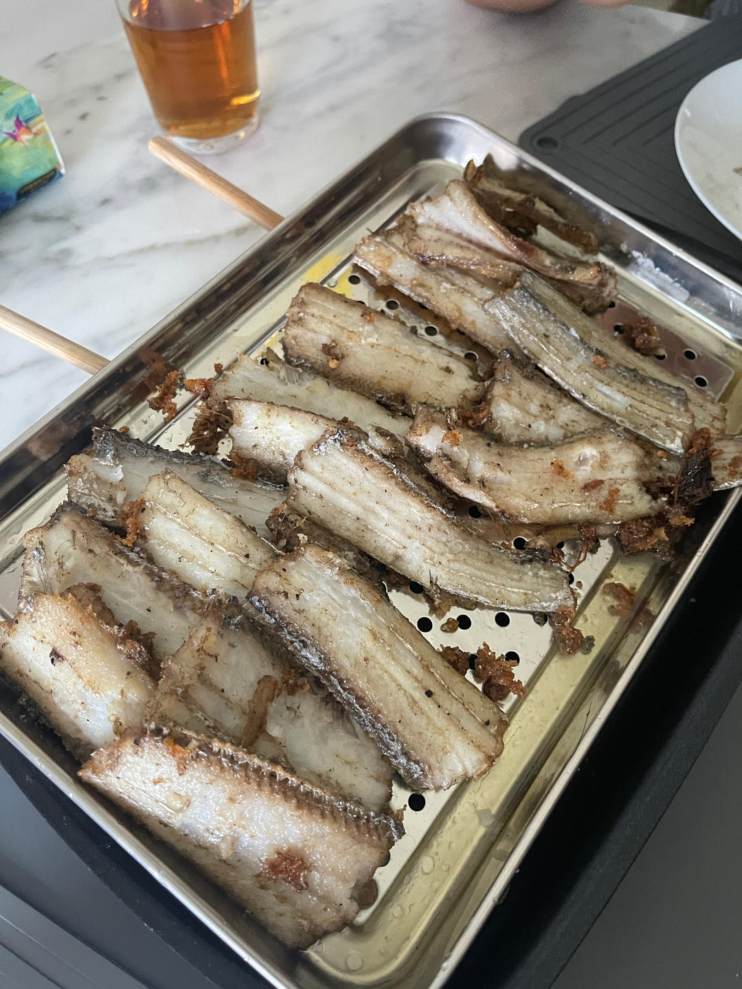 干炸带鱼（裹粉与不裹粉对比版）
