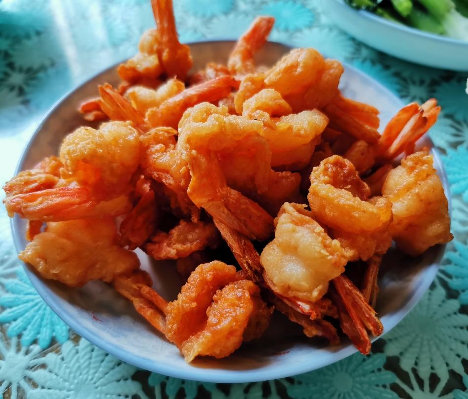 中秋节快乐--酥炸基围虾