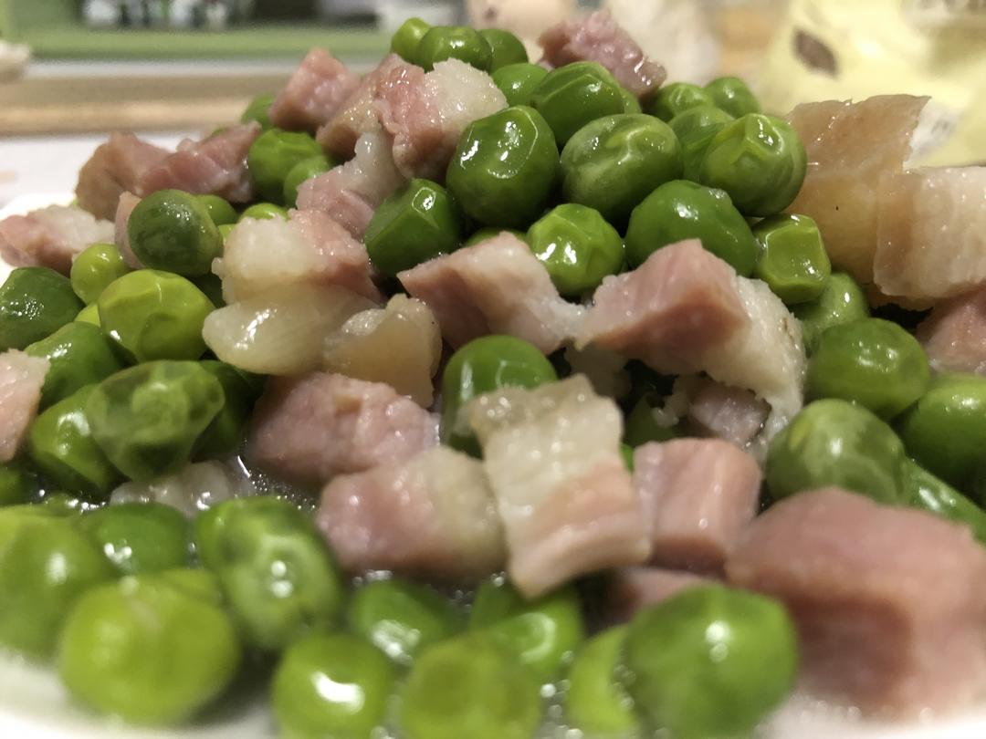豌豆腊肉的做法