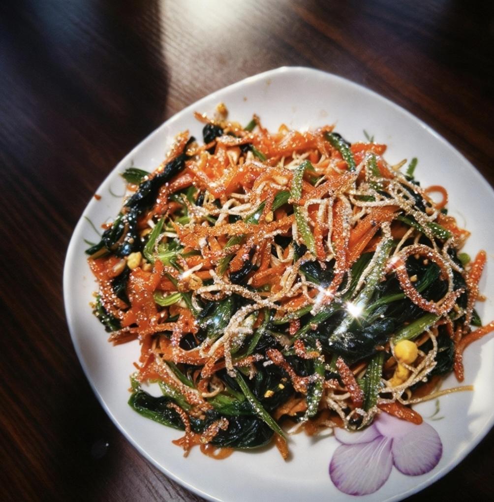 春日家常小炒｜菠菜炒豆皮胡萝卜