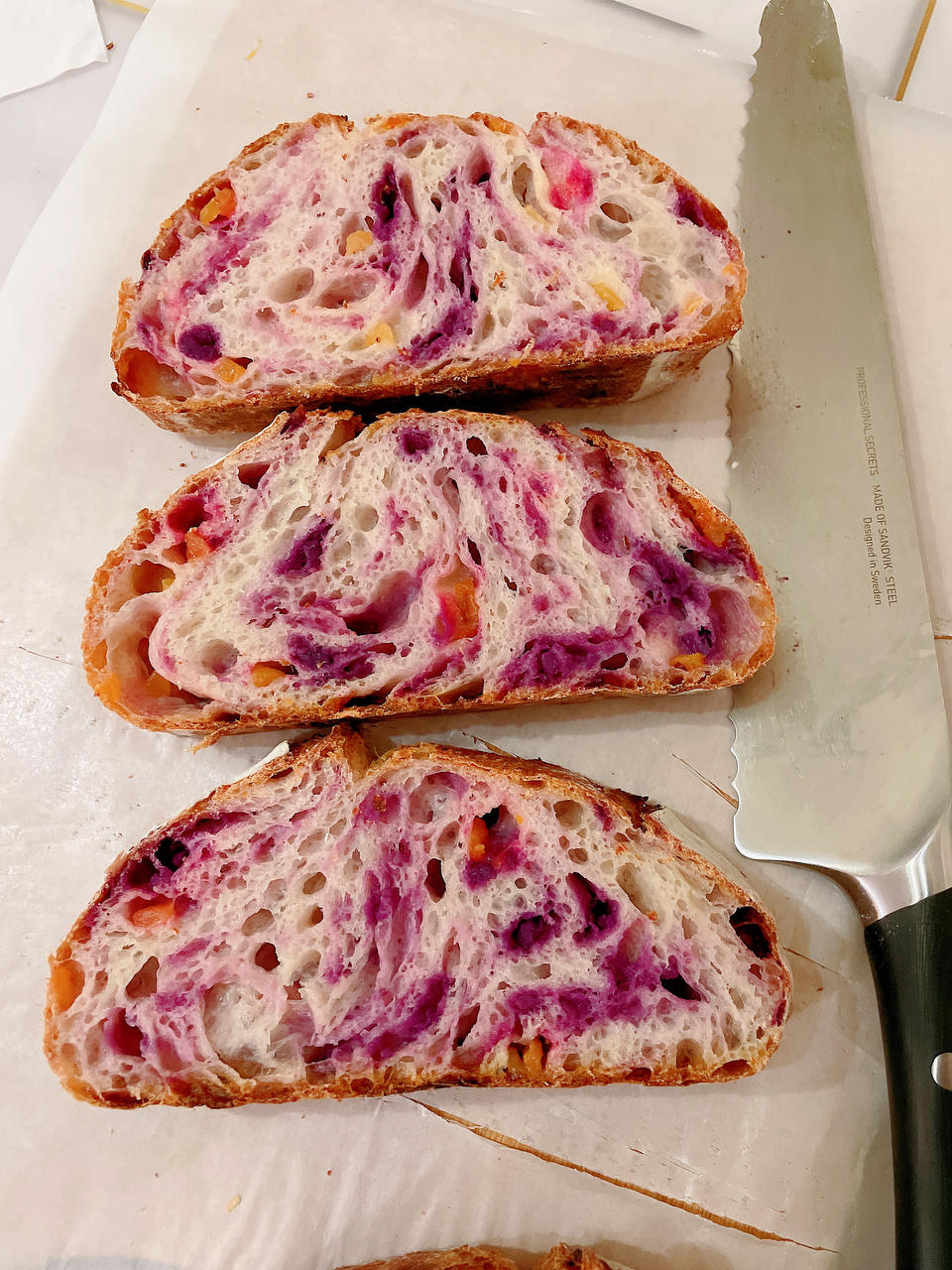 颜值系鲁邦种双色紫薯欧包（新手友好）