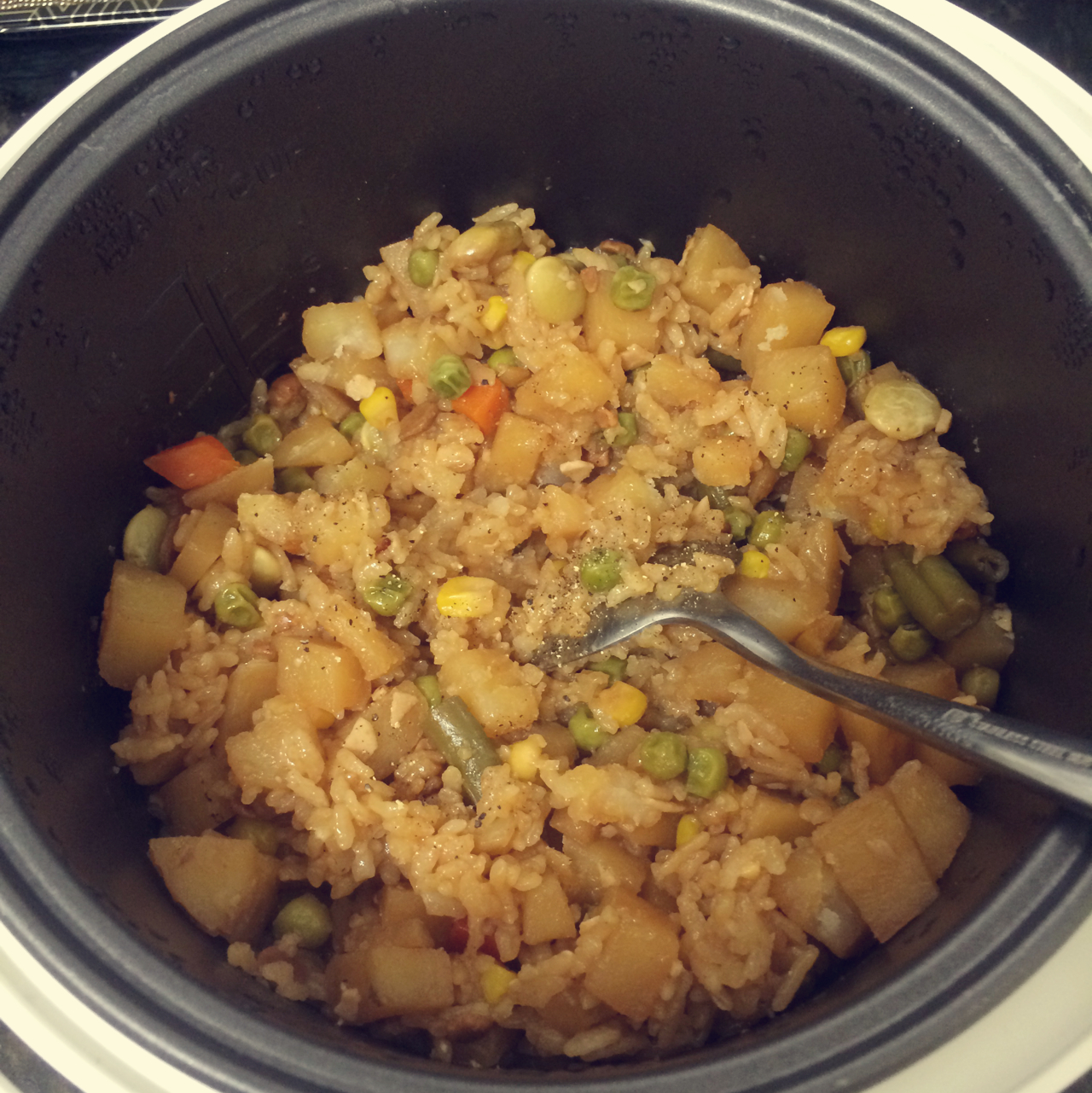 土豆焖饭（电饭锅版）