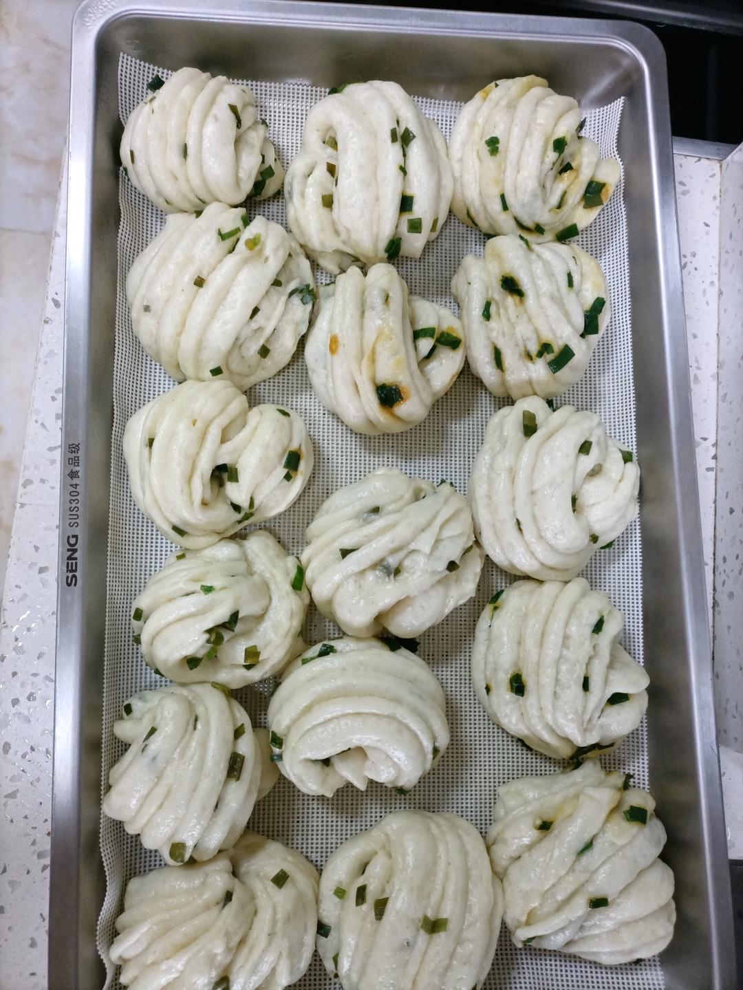 葱油花卷，一根筷子卷出漂亮的造型