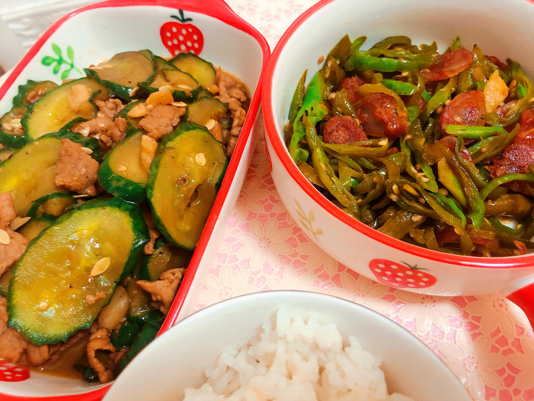 青椒炒腊肠