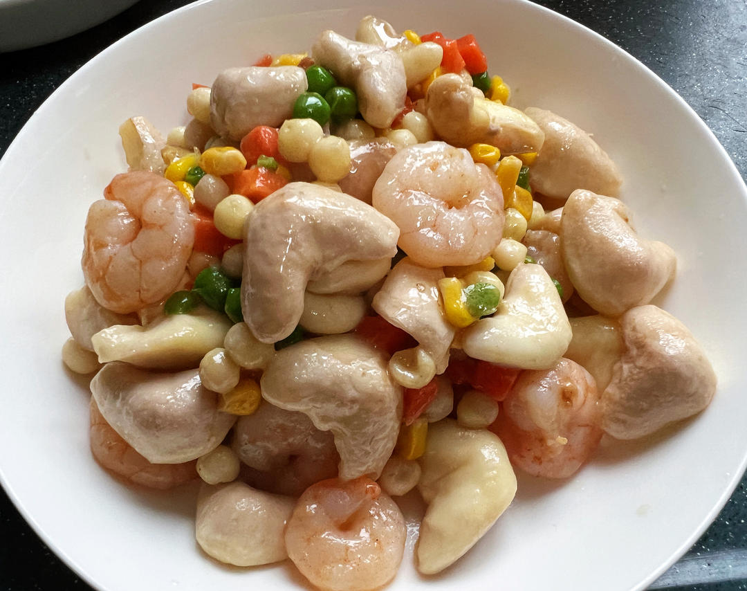 鸡头米甜豆炒虾仁