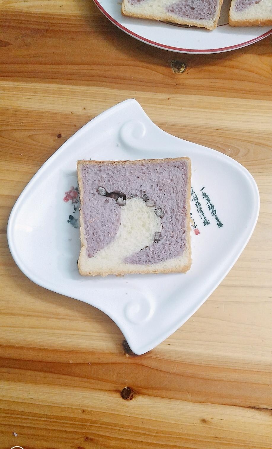 紫薯蜜豆吐司的做法