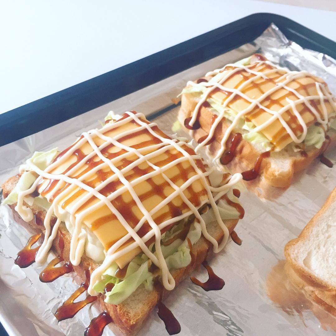 花的懒人料理之大阪烧风味面包