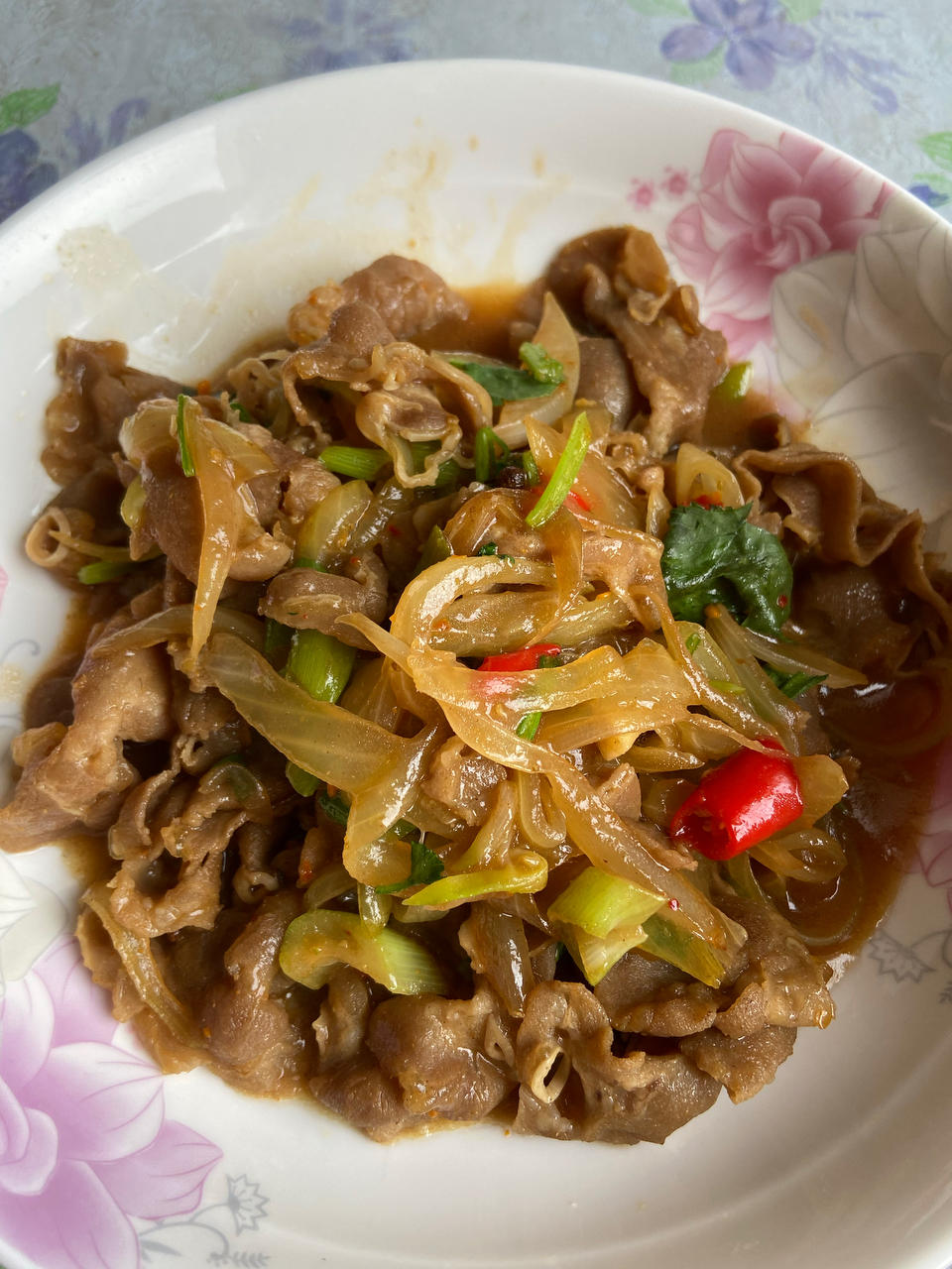 葱爆孜然羊肉卷