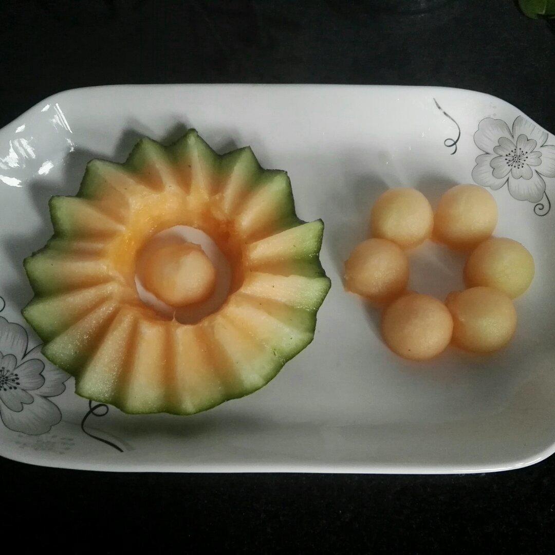 阳光木屋做的哈密瓜花式切法