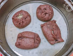 紫薯粗粮包子-西葫芦虾仁肉沫馅的做法 步骤10