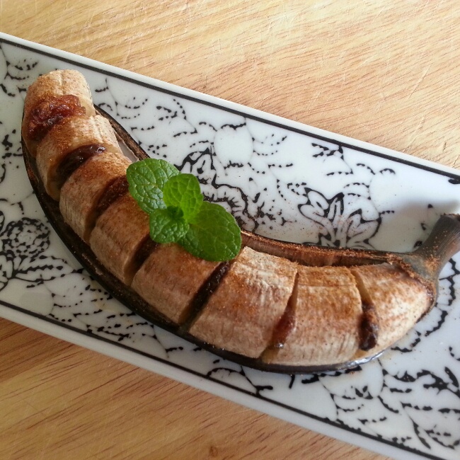 肉桂葡萄干烤香蕉