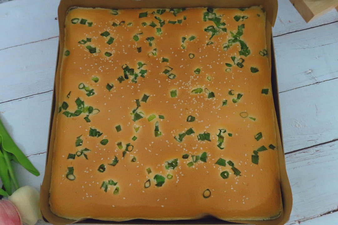 🔥好吃 柔软的香葱肉松蛋糕卷（4蛋）