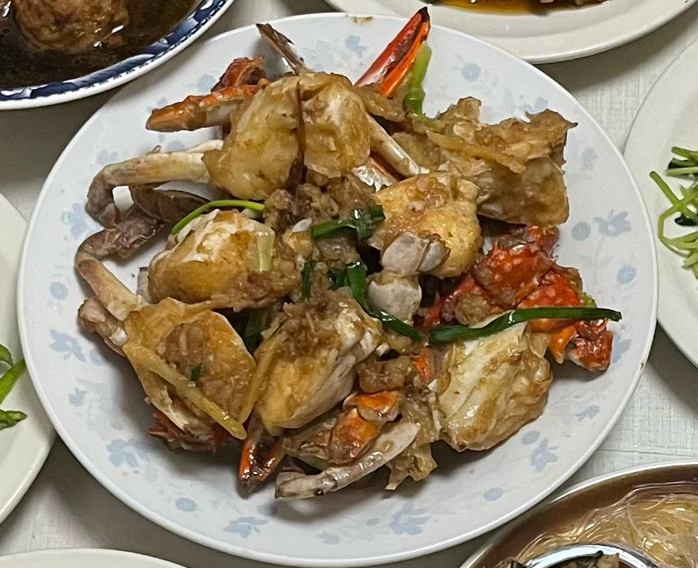 葱姜炒梭子蟹（very easy）