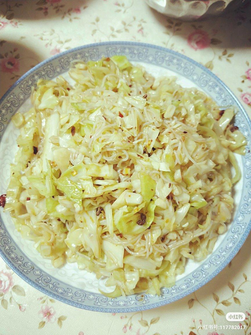 凉拌粉丝圆白菜