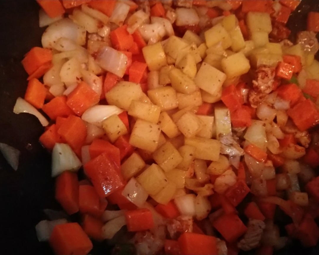 土豆胡萝卜洋葱烧烤版的做法 步骤8