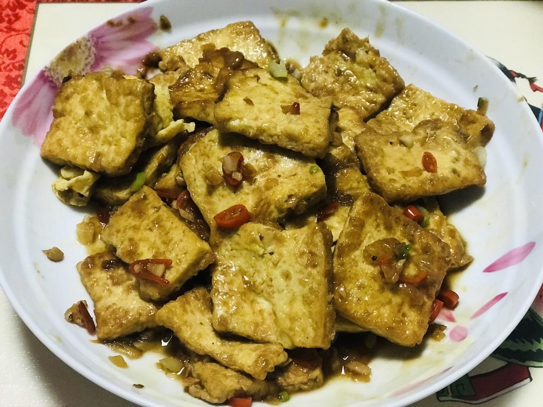 焖煎豆腐