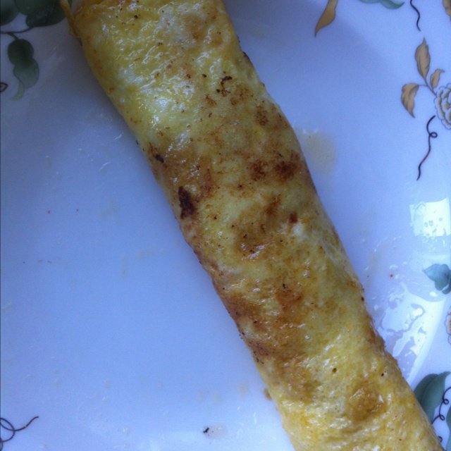 长安是吃货要自己动手做过芝士火腿煎蛋卷这是我卷过的最成功的蛋卷