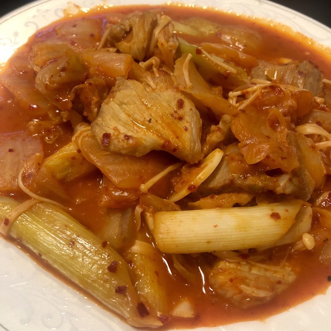 一人食 泡菜五花肉