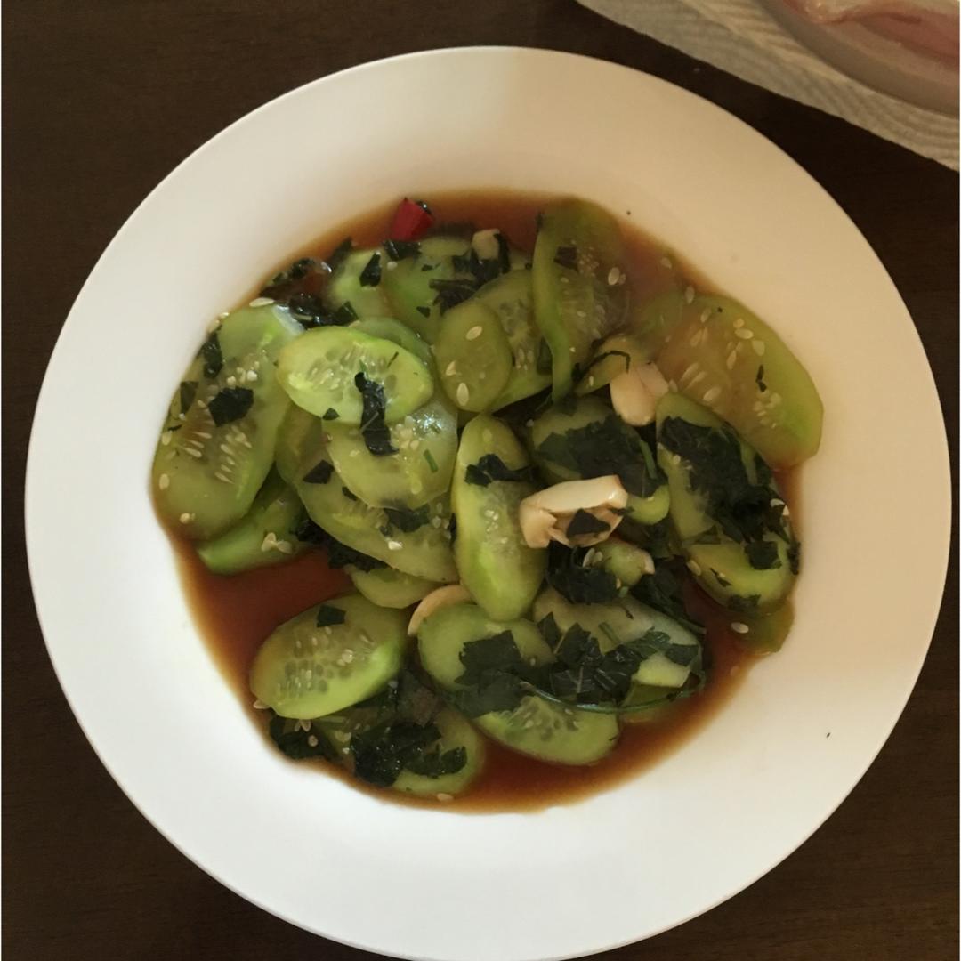紫苏煎黄瓜