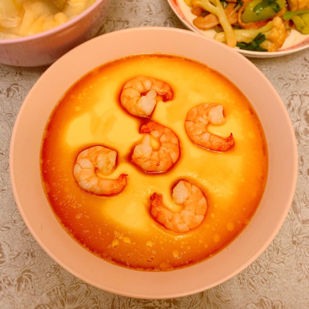 虾仁豆腐蒸蛋