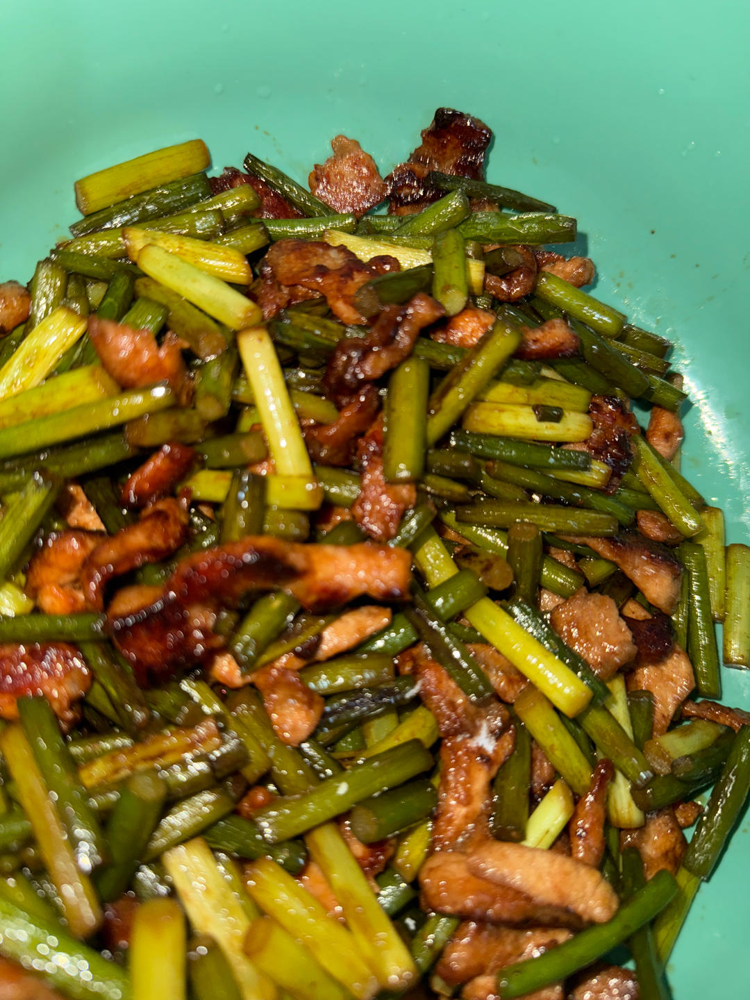蒜苔炒肉丝