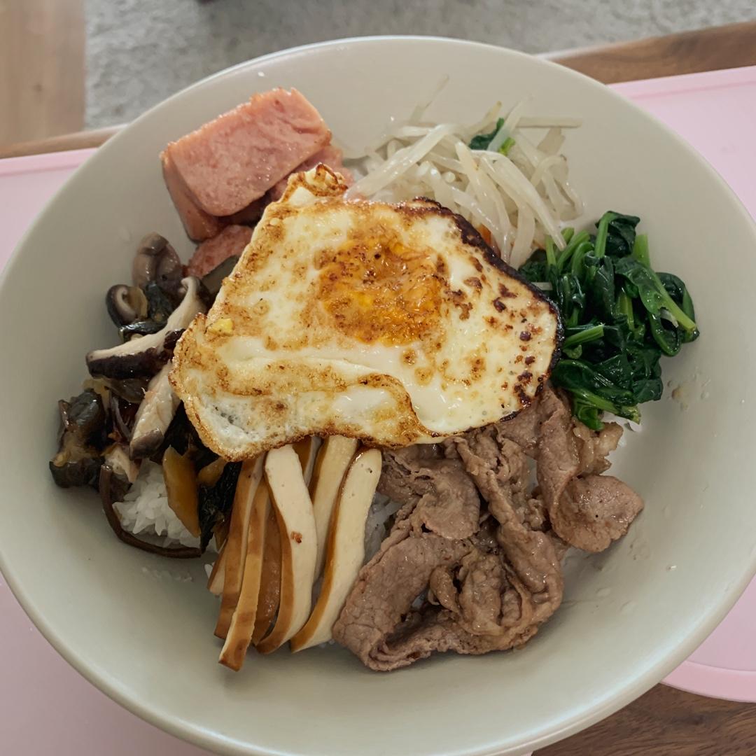 家庭版 简易 石锅/铁锅 韩式拌饭