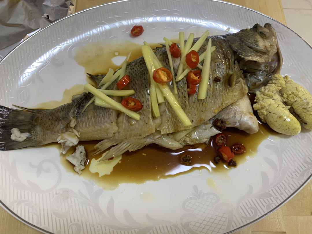 清蒸小鲈板鱼——西屋蒸烤箱