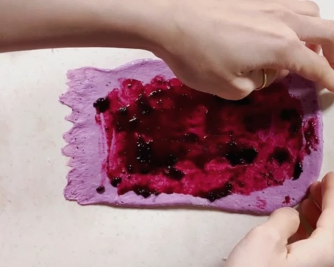 蓝莓酱面包——这个颜色你爱了吗？的做法 步骤8