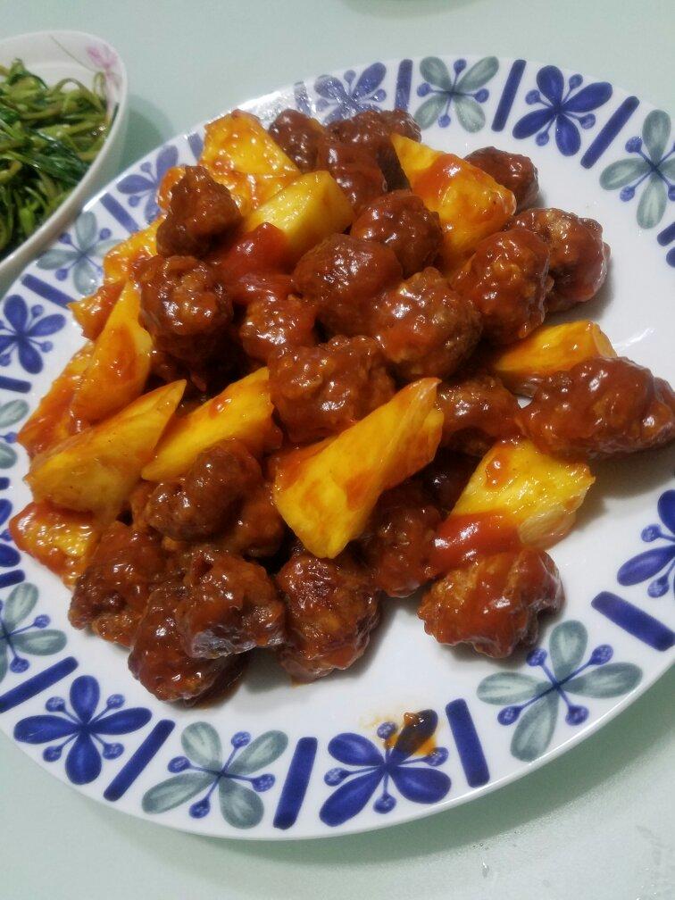 秘制菠萝咕噜肉（绝对好吃）