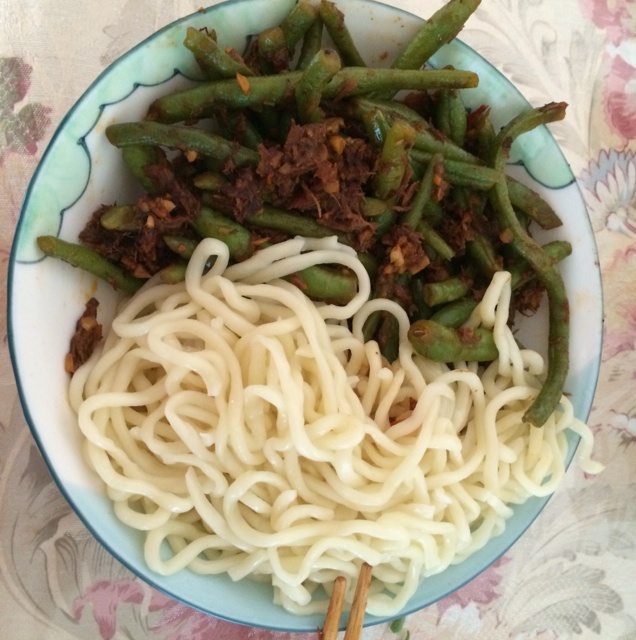 西红柿炒长豆角