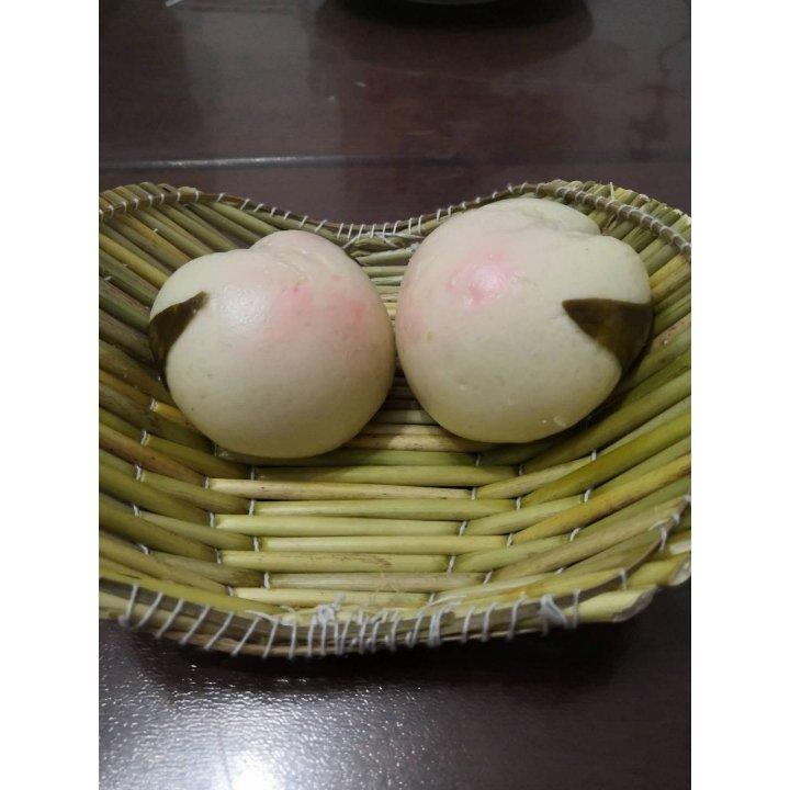 发酵面团-用一根筷子做寿桃包