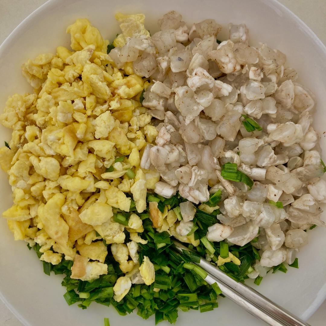 韭菜鸡蛋虾仁饺子（三人量）