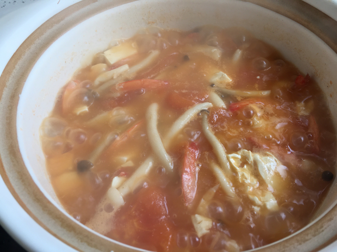 瑶柱大虾菌菇汤