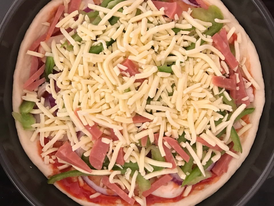 8寸火腿披萨制作的做法