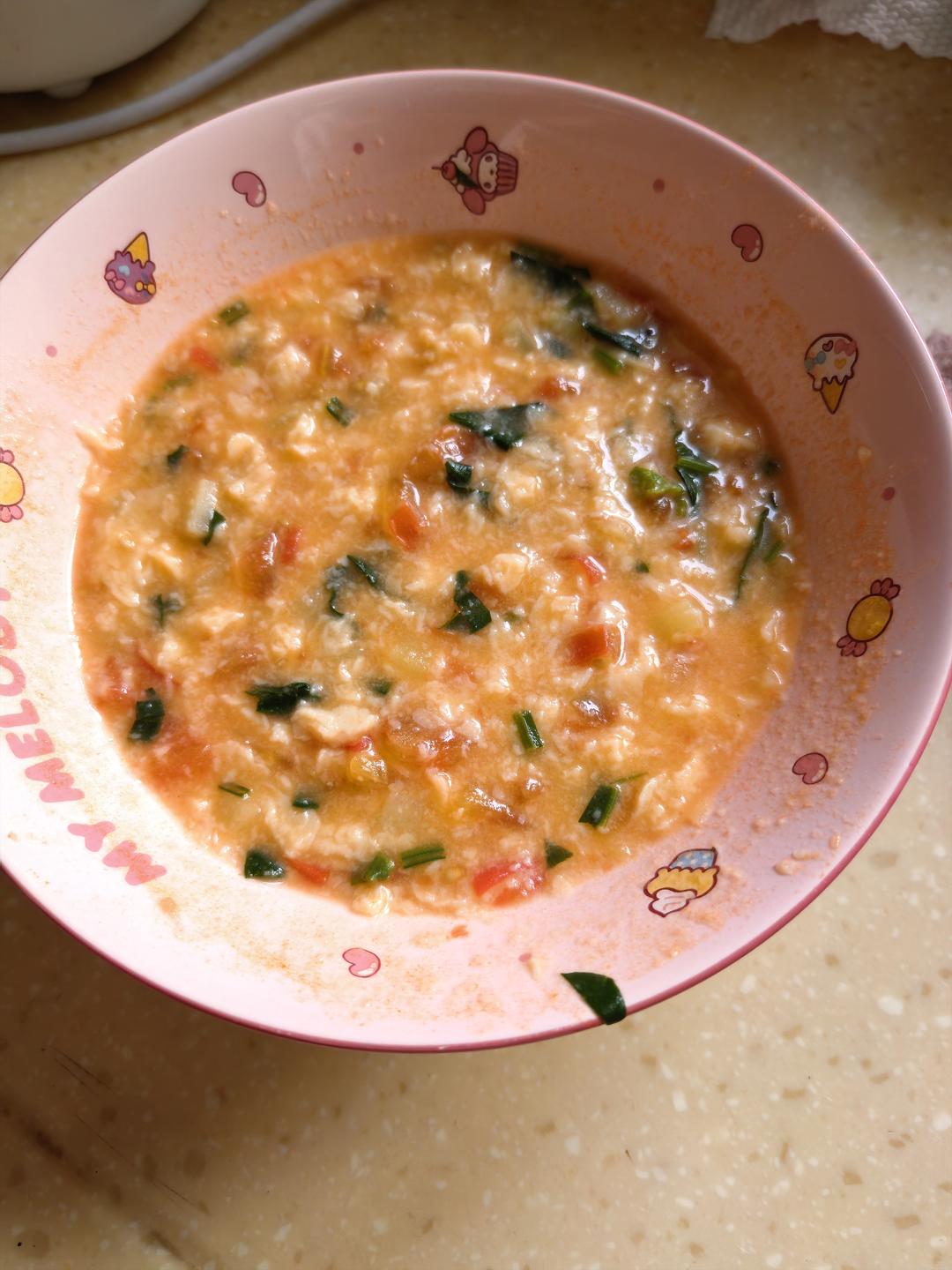 西红柿鸡蛋面疙瘩汤