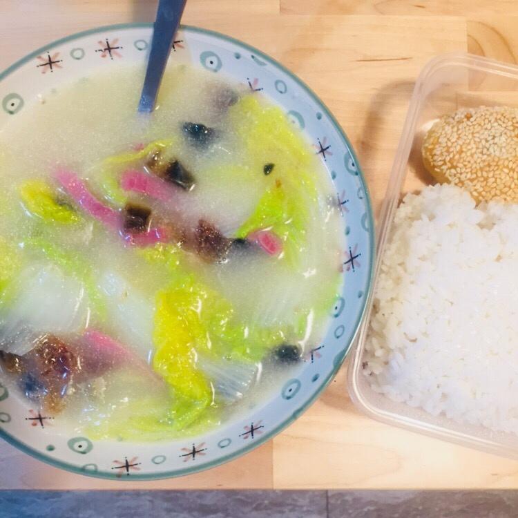 娃娃菜火腿汤