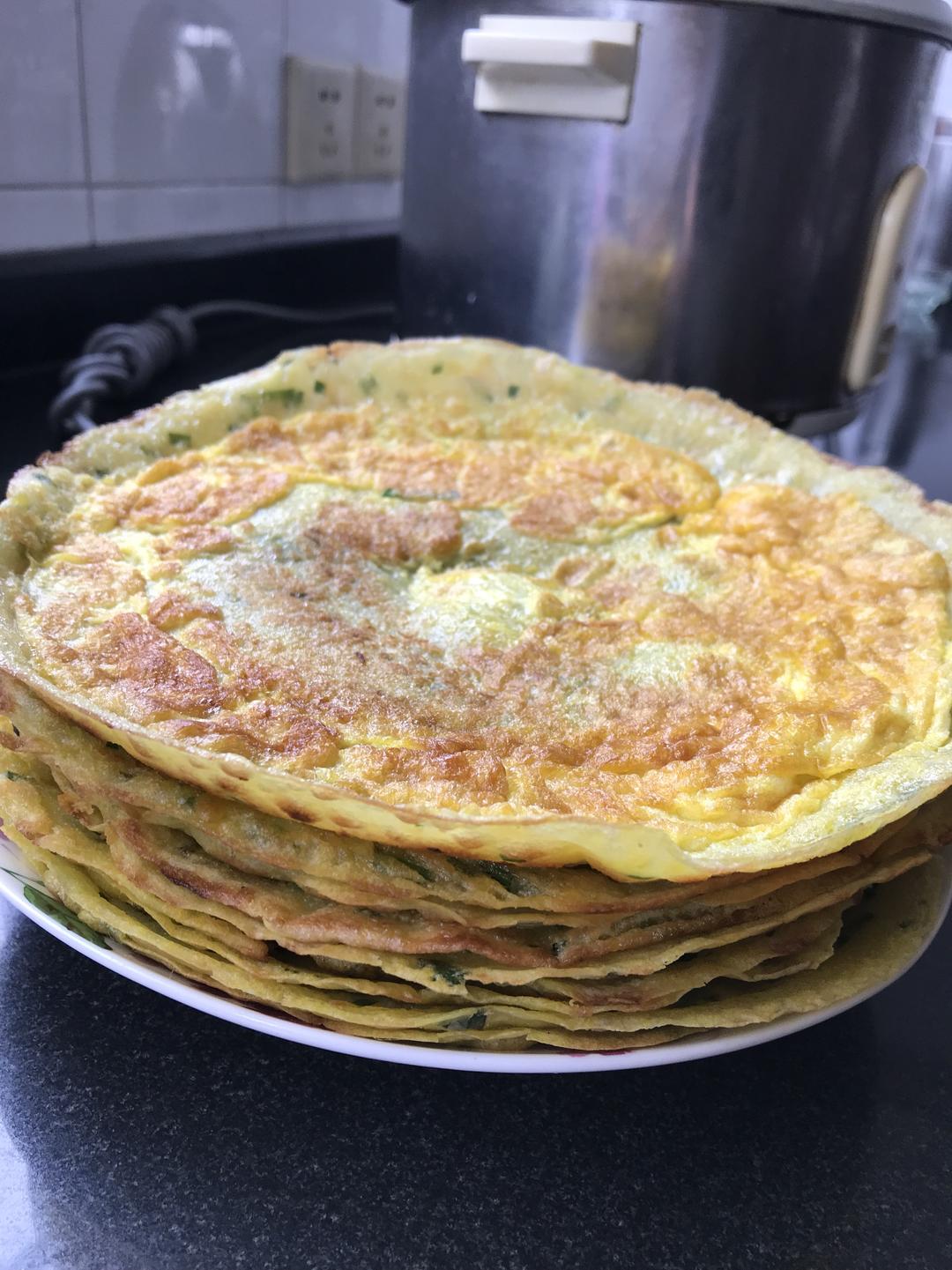 韭菜鸡蛋薄饼
