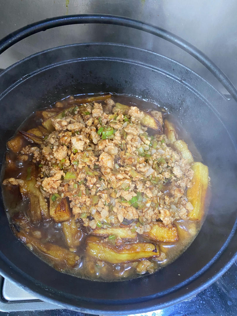 肉末茄子豆腐煲