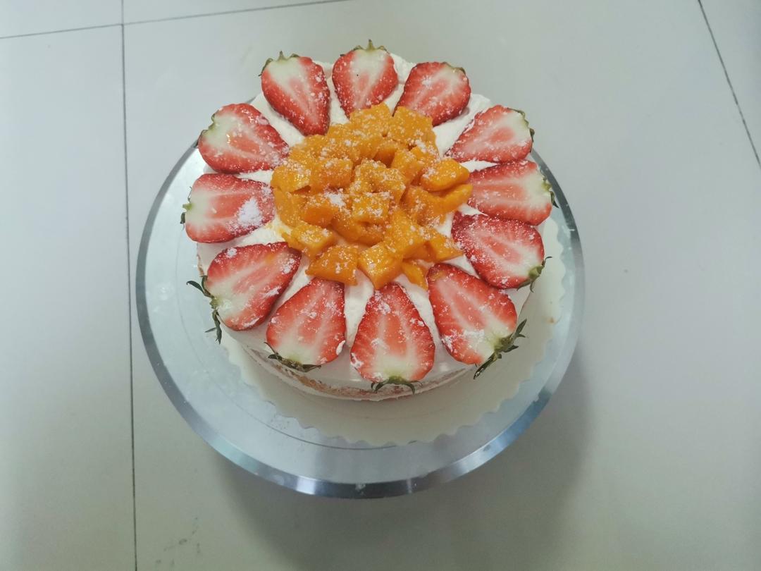 草莓芒果8寸裸蛋糕
