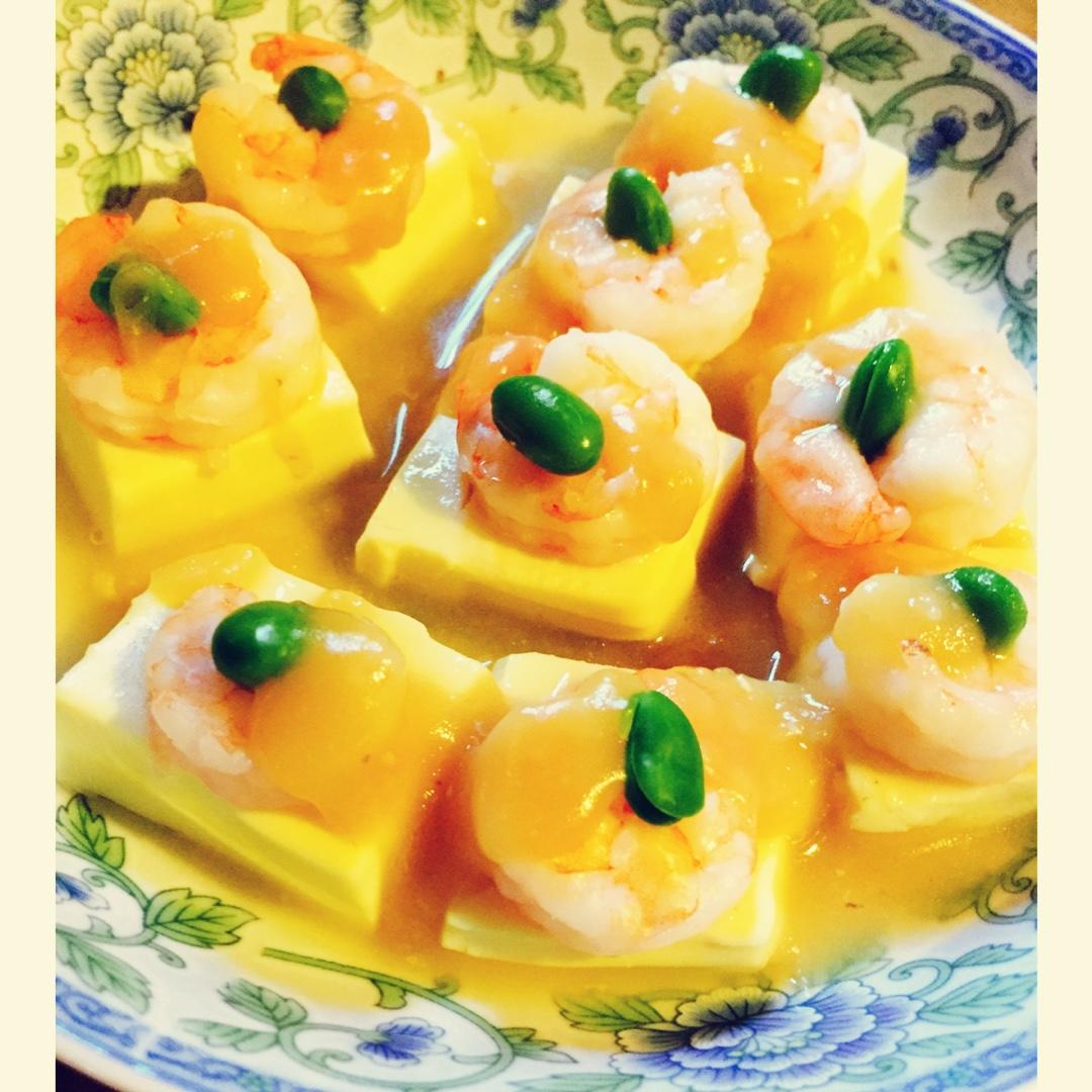 日本豆腐蒸虾仁